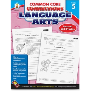 International Paper Company 104612 Language Arts Workbook, Grade 5, 96Pgs, Multi by Carson-Dellosa