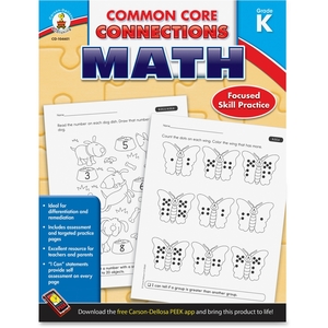 Carson-Dellosa Publishing Co., Inc 104601 Ccc Math Workbook, Grade K, 96Pgs, 24/Bk, Multi by Carson-Dellosa