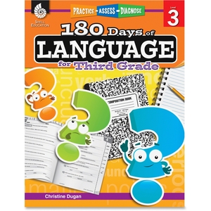 SHELL EDUCATION 51168 Book,180 Days Of Language 3 by Shell