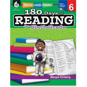 SHELL EDUCATION 50927 Book,180 Days Of Reading 6 by Shell