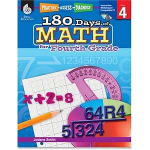 SHELL EDUCATION 50807 Book, 180 Days Of Math Gr 4 by Shell