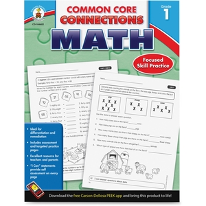 Math Workbook, Grade 1, 96Pgs, 24/Bk, Multi by Carson-Dellosa