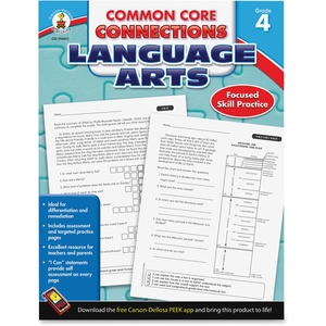 Carson-Dellosa Publishing Co., Inc 104611 Language Arts Workbook, Grade 4, 96Pgs, Multi by Carson-Dellosa