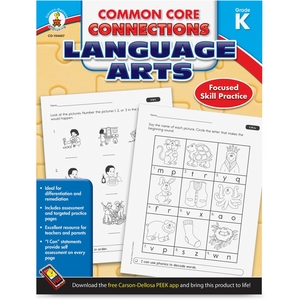 Carson-Dellosa Publishing Co., Inc 104607 Language Arts Workbook, Grade K, 96Pgs, Multi by Carson-Dellosa