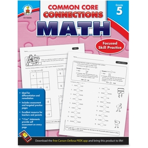 Carson-Dellosa Publishing Co., Inc 104606 Math Workbook, Grade 5, 96Pgs, Multi by Carson-Dellosa