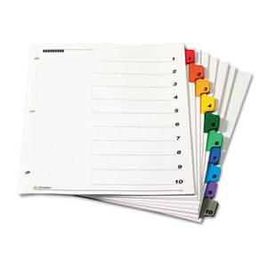 Traditional OneStep Index System, 10-Tab, 1-10, Letter, Multicolor, 6 Sets by CARDINAL BRANDS INC.