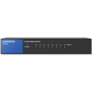 Belkin International, Inc LGS108 Linksys 8-Port Gigabit Switch, Unmanaged by Linksys