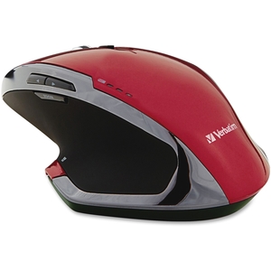 WIRELESS NOTEBOOK 8BTN RED 6-DELUXE BLUE LED GRAPHITE MOUSE by Verbatim