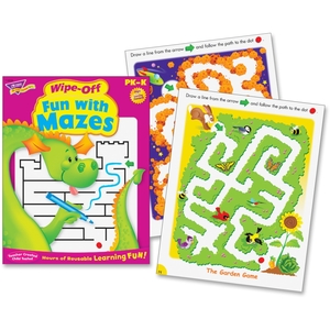 TREND ENTERPRISES, INC. 94125 Book, Wipe-Off, Fun With Mazes, 8-1/2"Wx11"H, Mi by Trend