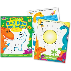 Book, Wipe-Off, A To Z Dino, 8-1/2"Wx11"H, Mi by Trend