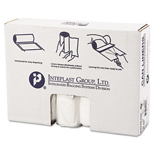 INTEGRATED BAGGING SYSTEMS IBS S334016N High-Density Can Liner, 33 x 40, 33gal, 16mic, Clear, 25/Roll, 10 Rolls/Carton by INTEGRATED BAGGING SYSTEMS