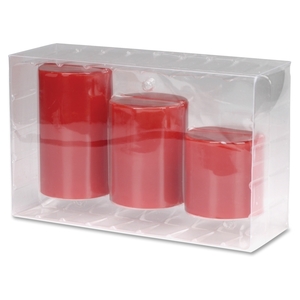 Flameless Wax Candles, 3/PK, Red by Energizer