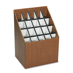 Safco Products 3081 Corrugated Roll Files, 20 Compartments, 15w x 12d x 22h, Woodgrain by SAFCO PRODUCTS
