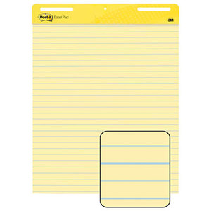 3M 561 Self-Stick Easel Pads, Ruled, 25 x 30, Yellow, 2 30-Sheet Pads/Carton by 3M/COMMERCIAL TAPE DIV.