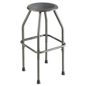 Safco Products 6666 Diesel Series Industrial Stool, Stationary Padded Seat, Steel Frame, Pewter by SAFCO PRODUCTS