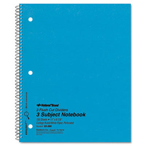 REDIFORM OFFICE PRODUCTS 33386 3 Subject Wirebound Notebook, College Rule, 11 x 8 7/8, White, 150 Sheets by REDIFORM OFFICE PRODUCTS