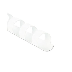 Plastic Comb Bindings, 3/8" Diameter, 55 Sheet Capacity, White, 100 Combs/Pack by FELLOWES MFG. CO.