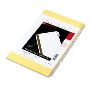 ACCO Brands Corporation W54153 Single-Sided Reinforced Insertable Index, Clear 8-Tab, 8-1/2 x 14, Buff, 8/Set by WILSON JONES CO.