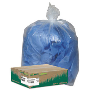 WEBSTER INDUSTRIES RNW4015C Clear Recycled Can Liners, 31-33gal, 1.25mil, Clear, 100/Carton by WEBSTER INDUSTRIES