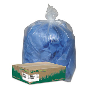 WEBSTER INDUSTRIES WBIRNW5815C Clear Recycled Can Liners, 55-60gal, 1.5mil, Clear, 100/Carton by WEBSTER INDUSTRIES