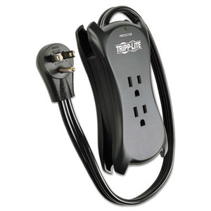 Tripp Lite TRAVELER3USB 3-Outlet Travel-Size Surge Protector, 18" Cord, 2-Port 2.1A USB Charger, 1080 J by TRIPPLITE