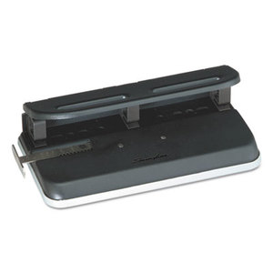 24-Sheet Easy Touch Three- to Seven-Hole Punch, 9/32" Holes, Black by ACCO BRANDS, INC.