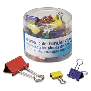 Binder Clips, Metal, Assorted Colors/Sizes, 30/Pack by OFFICEMATE INTERNATIONAL CORP.