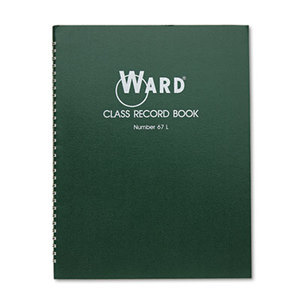 THE HUBBARD COMPANY 67L Class Record Book, 38 Students, 6-7 Week Grading, 11 x 8-1/2, Green by THE HUBBARD COMPANY