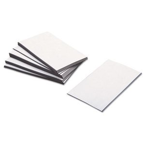 Business Card Magnets, 3 1/2 x 2, White, Adhesive Coated, 25/Pack by BAUMGARTENS