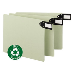 SMEAD MANUFACTURING COMPANY 61757 Green End Tab Guides, Blank, Horizontal Metal Tabs, Pressboard, Letter, 50/Box by SMEAD MANUFACTURING CO.