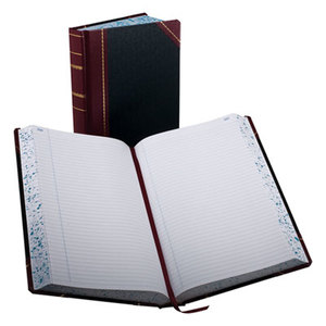Record/Account Book, Record Rule, Black/Red, 500 Pages, 14 1/8 x 8 5/8 by ESSELTE PENDAFLEX CORP.