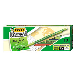 BIC MPE11 Ecolutions Xtra-Life Mechanical Pencil, 0.7mm, Assorted, Dozen by BIC CORP.