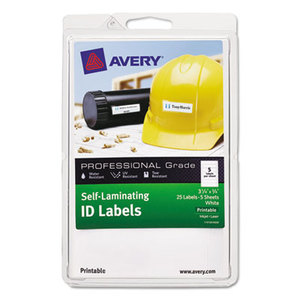 Avery 7278200760 Durable Self Laminating ID Labels, 4 x 6 Sheet, 3/4 x 3 1/4, White, 25/Pack by AVERY-DENNISON