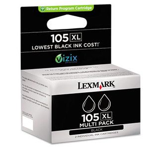 Lexmark International, Inc 14N1180 14N1180 (105XL) High-Yield Ink, 510 Page Yield, 2/Pk, Black by LEXMARK INT'L, INC.