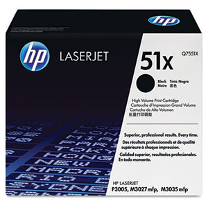 Hewlett-Packard Q7551X HP 51X, (Q7551X) High Yield Black Original LaserJet Toner Cartridge by HEWLETT PACKARD COMPANY