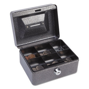 Hercules Cash Box, Keylock, Coin and Stamp, 6" x 4 5/8" x 3", Charcoal Gray by FIRE KING INTERNATIONAL