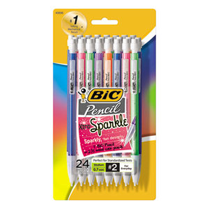 BIC MPLP241 Mechanical Pencils Xtra Sparkle, 0.7mm, Assorted, 24/Pack by BIC CORP.