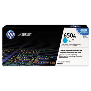 Hewlett-Packard CE271A HP 650A, (CE271A) Cyan Original LaserJet Toner Cartridge by HEWLETT PACKARD SUPPLIES