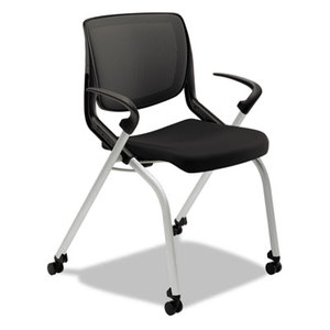 HON COMPANY HONMN212ONCU10 Motivate Seating Nesting/Stacking Flex-Back Chair, Black/Onyx/Platinum by HON COMPANY