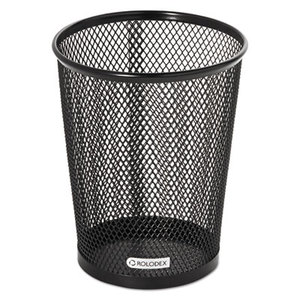 Nestable Jumbo Wire Mesh Pencil Cup, 4 3/8 dia. x 5 2/5, Black by ROLODEX