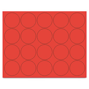 Bi-silque S.A FM1604 Interchangeable Magnetic Characters, Circles, Red, 3/4" Dia., 20/Pack by BI-SILQUE VISUAL COMMUNICATION PRODUCTS INC