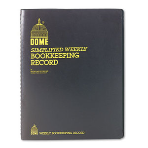 DOME PUBLISHING COMPANY 600 Bookkeeping Record, Brown Vinyl Cover, 128 Pages, 8 1/2 x 11 Pages by DOME PUBLISHING COMPANY