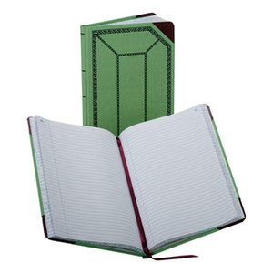Record/Account Book, Record Rule, Green/Red, 150 Pages, 12 1/2 x 7 5/8 by ESSELTE PENDAFLEX CORP.