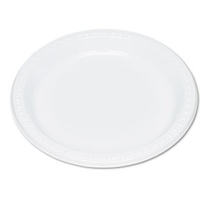 Tablemate Products, Inc 9644WH Plastic Dinnerware, Plates, 9" dia, White, 125/Pack by TABLEMATE PRODUCTS, CO.