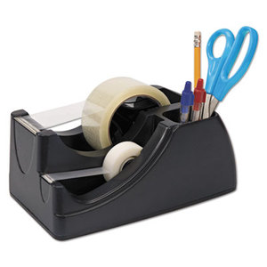 OFFICEMATE INTERNATIONAL CORP. OIC96690 Recycled 2-in-1 Heavy Duty Tape Dispenser, 1" and 3" Cores, Black by OFFICEMATE INTERNATIONAL CORP.
