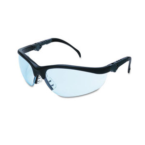 MCR Safety KD313 Klondike Plus Safety Glasses, Black Frame, Light Blue Lens by MCR SAFETY