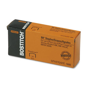 B8 PowerCrown Premium Staples, 1/4" Leg Length, 5000/Box by STANLEY BOSTITCH