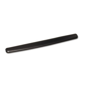 Gel Thin Wrist Rest, Extended Length, Black Leatherette by 3M/COMMERCIAL TAPE DIV.