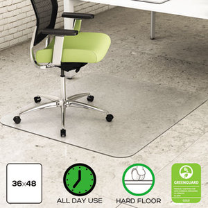 EnvironMat Recycled Anytime Use Chair Mat for Hard Floor, 36 x 48, Clear by DEFLECTO CORPORATION