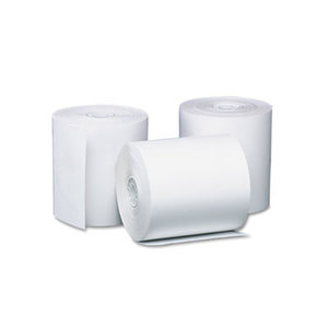 PM Company, LLC 05217 Preprinted Single Ply Thermal Cash Register/POS Roll, 3 1/8" x 230 ft, Wht, 8/Pk by PM COMPANY